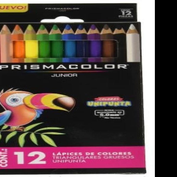 COLORES ESTUCHE C12L PRISMACOLOR JUNIOR TRIAN. JUMBO